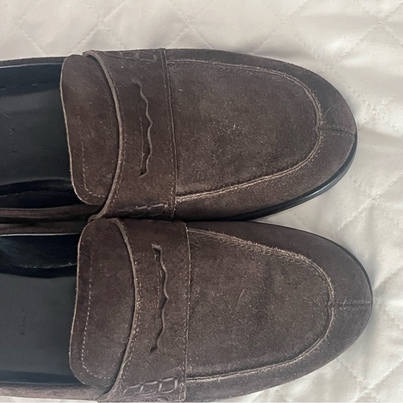 AEYDE Oscar Suede Penny Loafers in Moka Brown - Size 40 - Picture 4 of 11